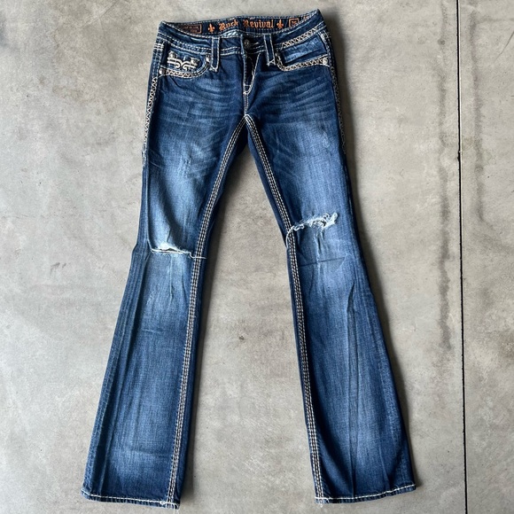 Long Rock Revival Jeans - Picture 3 of 9